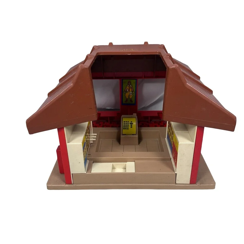 Vintage Playskool McDonalds‎ Restaurant Playset No 430 Red Brown 1970s Toy